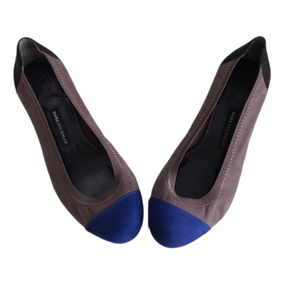 🪻BOGO🪻 DANA BUCHMAN Deelyah‎ Blue Gray Black Colorblock Pumps Size 9 M - Picture 6 of 10